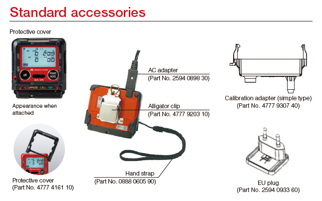 GX-3R Standard accessories